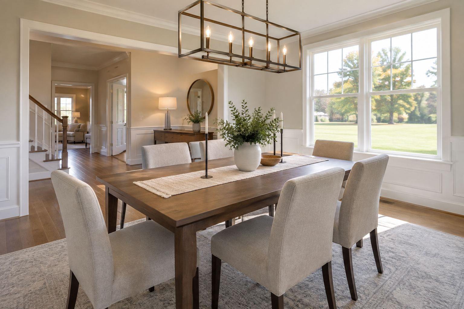 A bright Bethesda, Maryland home interior, illustrative